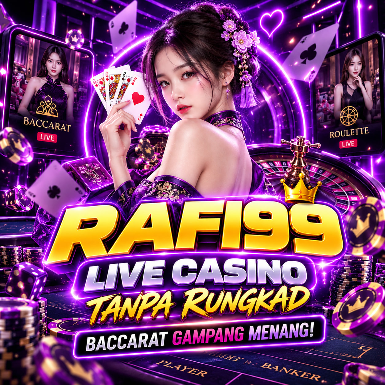  RAFI99: Live Casino Tanpa Rungkad, Baccarat Gampang Menang!